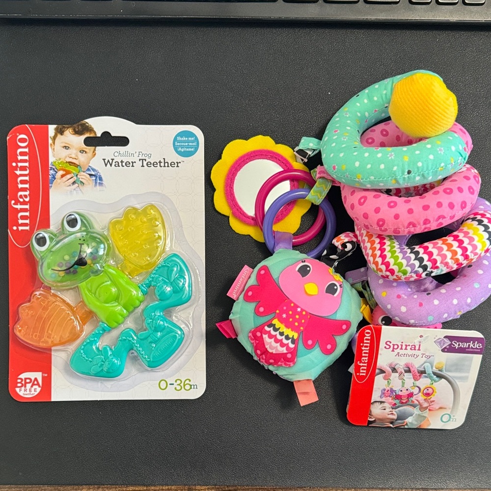 Baby Infantino Teether and Spiral Activity Toy